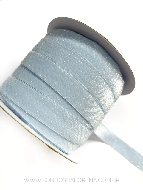 FITA DE LUREX 20MM AZUL CANDY PEÇA COM 3 METROS