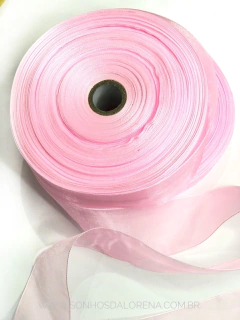 FITA ORGANZA SANDING 43 ROSA BEBÊ KIT 10 METROS