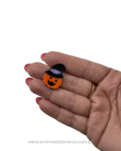 APLIQUE ACRILICO HALLOWEEN ABOBORA 2,5CM (02 UNIDADES) - comprar online