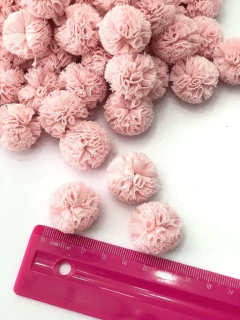 POMPONS DE MALHA 2,5CM ROSA BEBÊ (10 UNIDADES) - comprar online