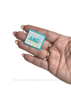 APLIQUE ACRILICO ESCOLAR RETANGULAR ABC TIFFANY 2,5CM x 3CM KIT COM 2 UNIDADES - comprar online