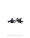 APLIQUE ACRILICO HALLOWEEN ARANHA 2,5CM (02 UNIDADES)