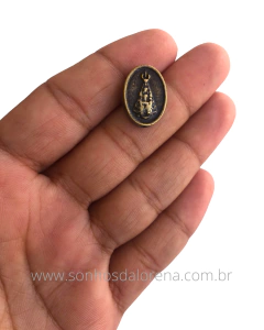 ENTREMEIO PASSANTE NOSSA SENHORA METAL OURO VELHO 1,6X1,2CM UNIDADE - comprar online