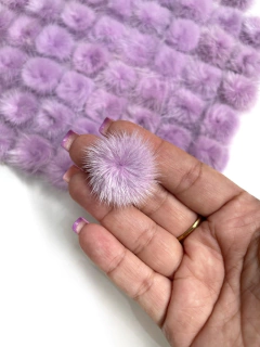 POMPONS ACHATADINHOS DE PELUCIA 2,5CM LILÁS 2 UNIDADES - comprar online