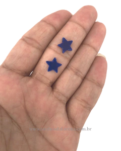 APLIQUE ACRILICO ESTRELA AZUL MARINHO 1CM COM 30 UNIDADES - comprar online