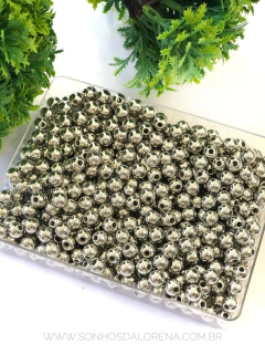 BOLAS METALIZADA PRATA CROMADA 6MM COM 30 GRAMAS