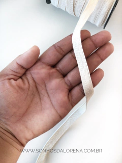 FITA CADARÇO SARJADA KIT COM 05 METROS OFF WHITE - comprar online