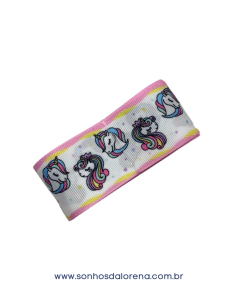 FITA GORGURÃO ESTAMPADA UNICORNIO COM 3 METROS (38MM) - comprar online