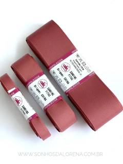 FITA GORGURÃO LISO SANDING COR 256 JASPE COM 10 METROS - Sonhos da Lorena