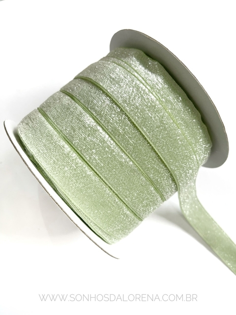 FITA DE LUREX 20MM VERDE CANDY PEÇA COM 3 METROS