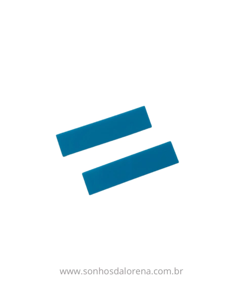 PLAQUINHA PARA AIRCLIP TAM 6CM X 1,5CM (2 UNIDADES) TURQUESA