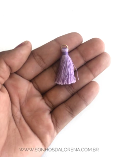 TASSEL LILÁS COM ARGOLA DOURADA DE 3CM KIT COM 2 UNIDADES - comprar online