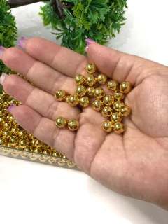 BOLAS METALIZADA DOURADA 6MM COM 30 GRAMAS - comprar online
