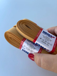FITA GORGURÃO LISO YAMA COR 690 OLD GOLD COM 10 METROS - comprar online