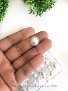 MEIA PEROLA 14MM BRANCA COM 10 GRAMAS - comprar online