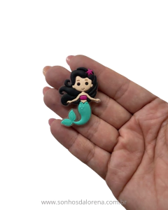 APLIQUE EMBORRACHADO SEREIA COM CABELO PRETO (2 UNIDADES) - comprar online