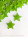 APLIQUE ESTRELA ACRÍLICO M 3CM KIT COM 02 UNIDADES VERDE MAÇÃ