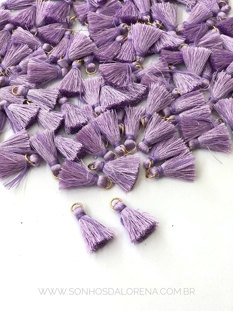 TASSEL LILÁS COM ARGOLA DE 2,5CM KIT COM 2 UNIDADES