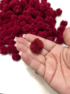 POMPONS DE MALHA 2,5CM MARSALA (10 UNIDADES) - Sonhos da Lorena
