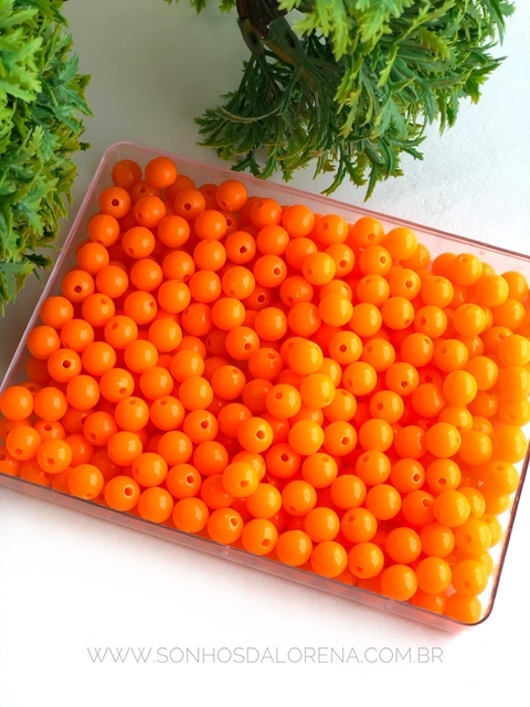 BOLAS LEITOSAS 8MM LARANJA NEON 30 GRAMAS