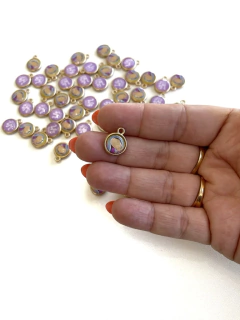 PINGENTE METAL SANTA MARIA LILÁS 02 UNIDADES - comprar online