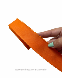 FITA TWILL POMPOM LARANJA COM 3 METROS (38MM) - comprar online