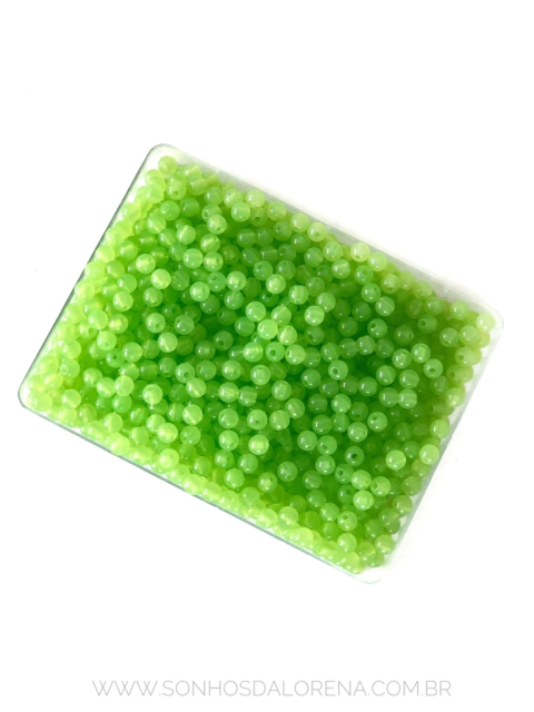 BOLAS TRANSLUCIDAS 6MM VERDE NEON 30 GRAMAS