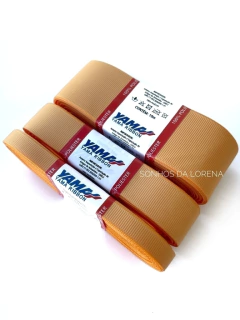 FITA GORGURÃO LISO YAMA COR 675 GOLD COM 10 METROS