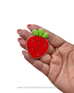 APLIQUE DE SILICONE MORANGO G 5CM 2 UNIDADES - comprar online