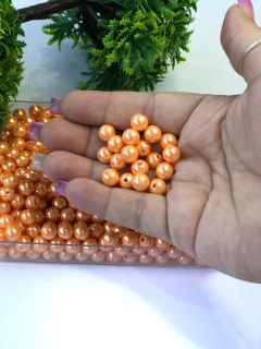 PEROLAS EM ABS LARANJA 8MM COM 30 GRAMAS - comprar online