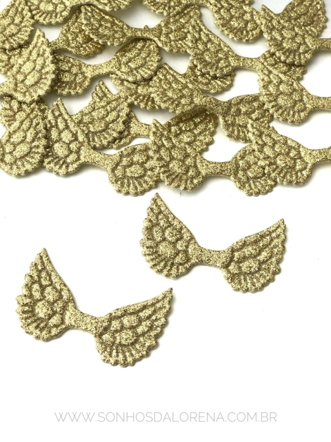 ASA DE ANJO DOURADO COM 2 UNIDADES