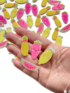 APLIQUE ACRILICO LIMÃO OVAL COM 2 UNIDADES - comprar online