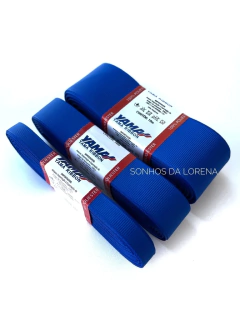 FITA GORGURÃO LISO YAMA COR 352 ELETRIC BLUE COM 10 METROS