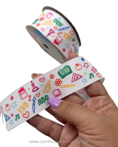 FITA SINIMBU ESTAMPA MATERIAL ESCOLAR COLORIDO (5 METROS) TAMANHO:38MM - comprar online
