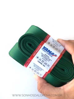FITA GORGURÃO LISO YAMA COR 587 FOREST GREEN COM 10 METROS - comprar online