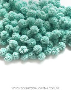 POMPONS DE MALHA 1,5CM VERDE ÁGUA (10 UNIDADES) na internet
