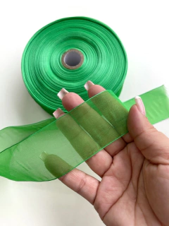 FITA ORGANZA YAMA NEW VERDE GRAMA 19 DE 38MM 10 METROS - comprar online