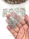ARGOLINHAS PARA PULSEIRAS DE 8MM LATÃO CROMADO 10 GRAMAS