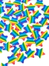 APLIQUE ESTRELA DE ACRÍLICO COLORIDA COM 2 UNIDADES
