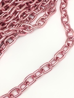 CORRENTES DE ALUMINIO DE 3MM ROSA COM 50CM