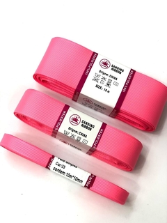 FITA GORGURÃO LISO SANDING COR 23 ROSA NEON COM 10 METROS