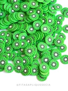 APLIQUE DE FIMO KIWI G KIT COM 5 UNIDADES