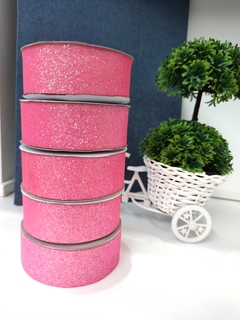 FITA IMPORTADA 38MM LONITA ROSA NEON KIT COM 02 METROS