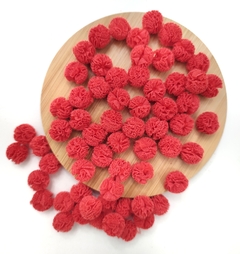 POMPONS DE MALHA 1,5CM CORAL (10 UNIDADES) - comprar online