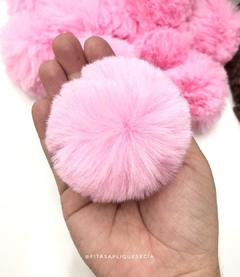 POMPOM DE PELUCIA 7CM ROSA BEBÊ GRANDÃO UNIDADE na internet