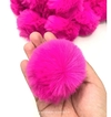 POMPOM DE PELUCIA 7CM PINK GRANDÃO UNIDADE