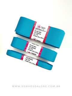 FITA GORGURÃO LISO SANDING COR 218 AZUL CAPRI COM 10 METROS na internet