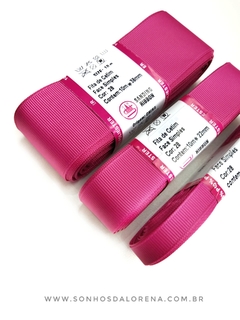 FITA GORGURÃO LISO SANDING COR 28 ROSA PANTONE COM 10 METROS - Sonhos da Lorena