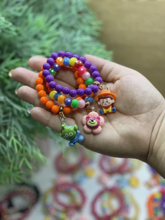 Imagem do ATACADO KIT COM 3 PULSEIRAS PERSONAGENS VARIADOS ( 5 KITS )