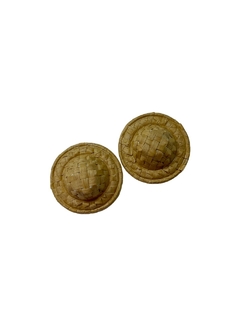 CHAPÉU DE PALHA PP APROX. 3.5CM MARROM ( 2 UNIDADES )